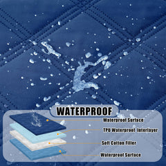 Smiry waterproof dog bed cover protecting a sofa surface.