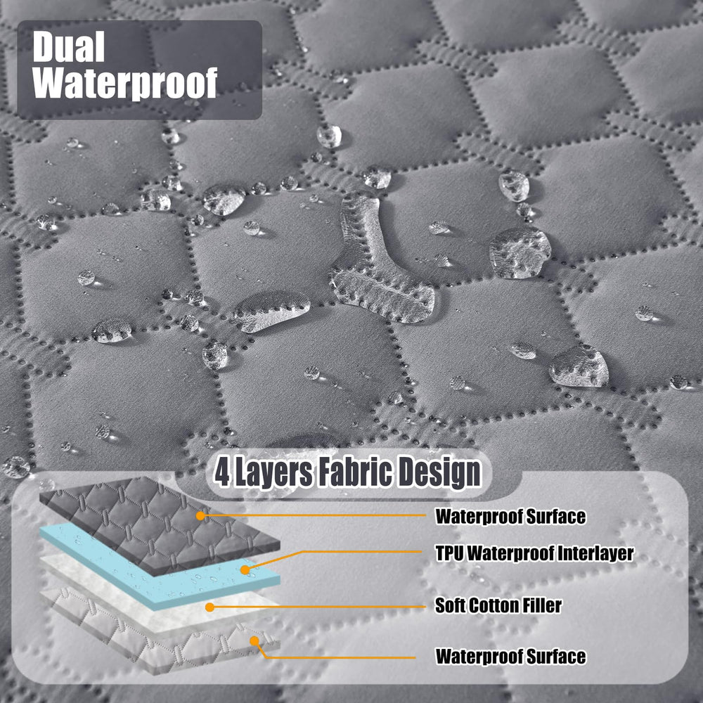 Smiry reversible dog blanket cover showing its plaid side.
