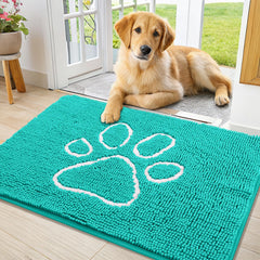 Smiry dog door mat shown in a full front view.