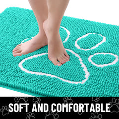 Smiry dog door mat viewed at the edge to show its low-profile pile.