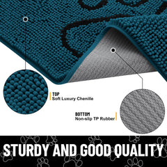 Smiry dog door mat low-pile edge shown in profile.