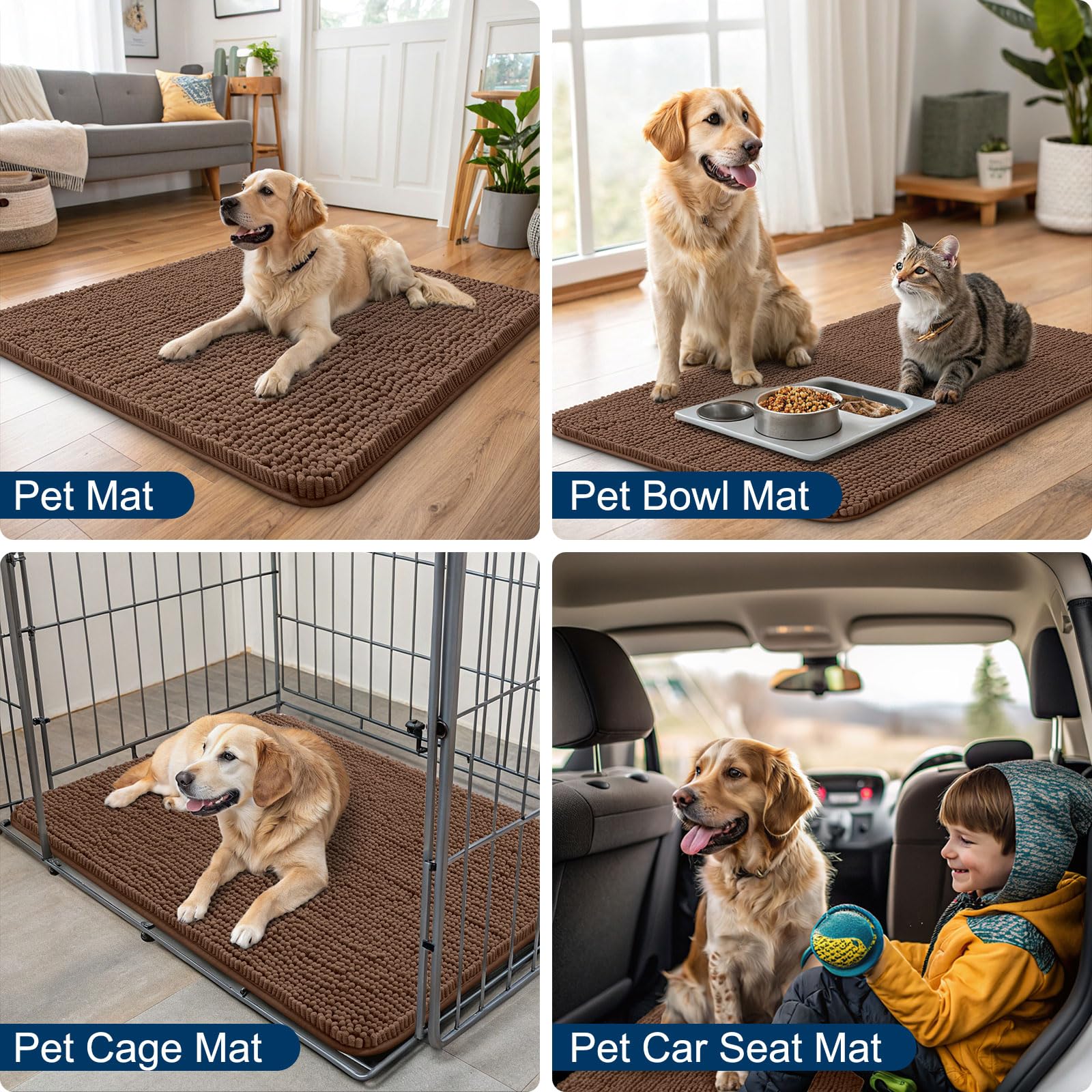 Smiry Dog Door Mat side view showing its low-profile design.