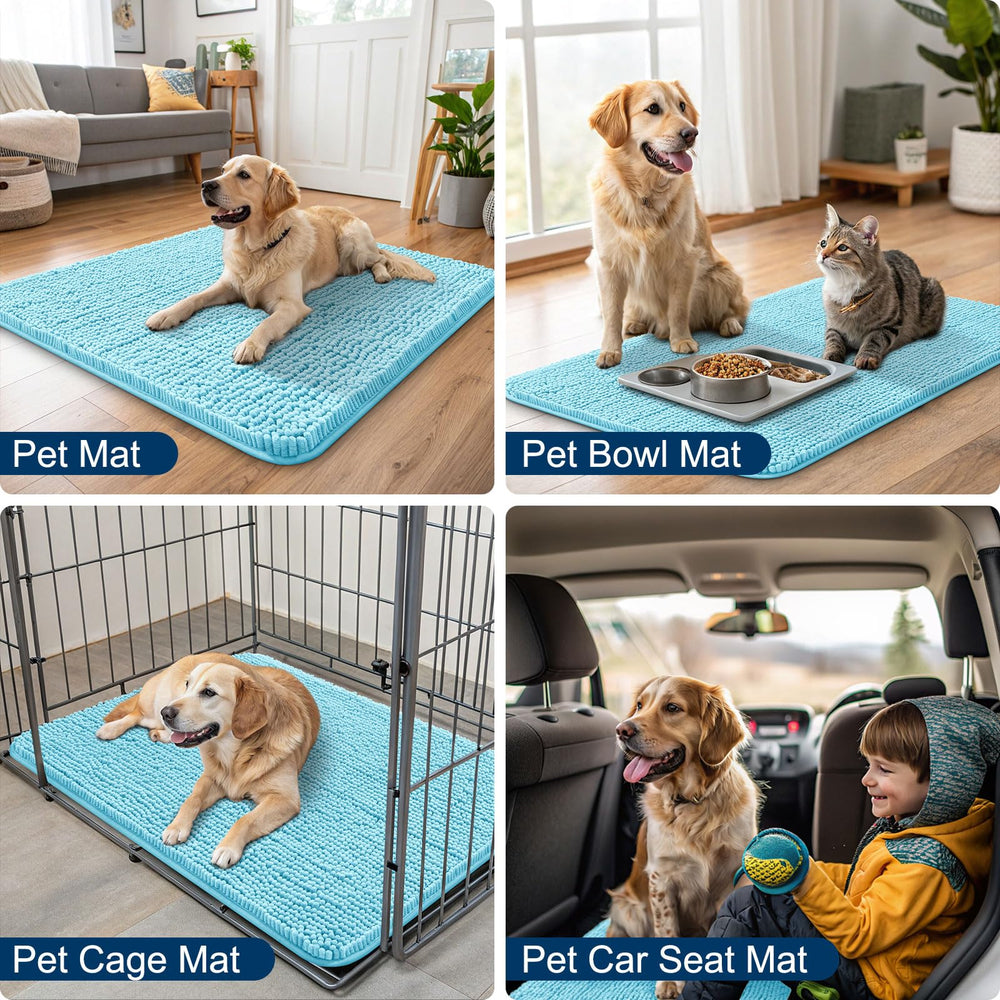 Smiry dog door mat viewed from above to show its rectangular shape.