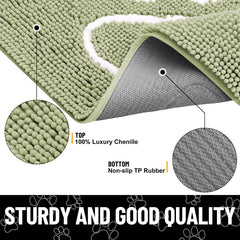 Smiry dog door mat turned over to show its textured rubber backing.
