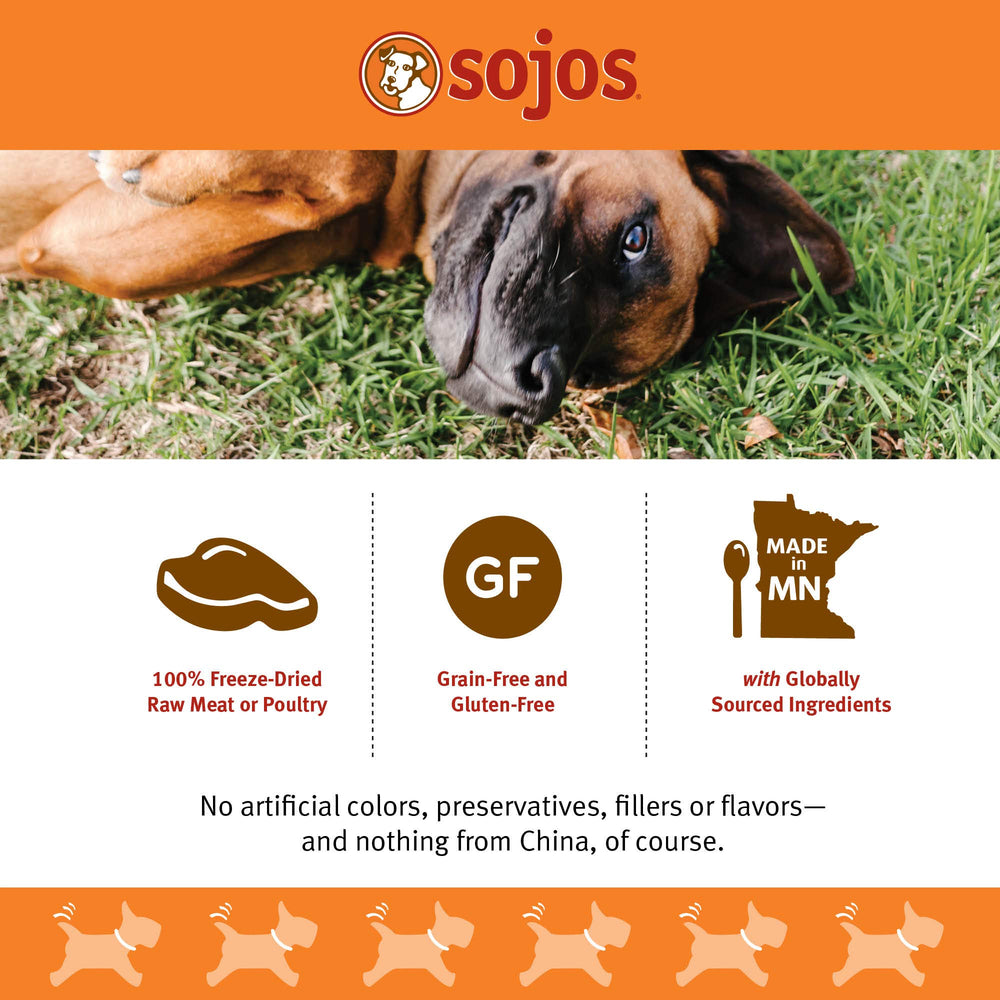 SOJOS turkey heart dog treat being offered to a dog as a reward.