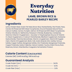 Solid Gold Indoor Lamb Dry Cat Food label highlighting salmon oil and omega fatty acids.