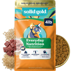 Solid Gold Indoor Lamb Dry Cat Food package shown from the front.