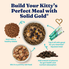 Solid Gold Indoor Lamb Dry Cat Food package shown from the side.
