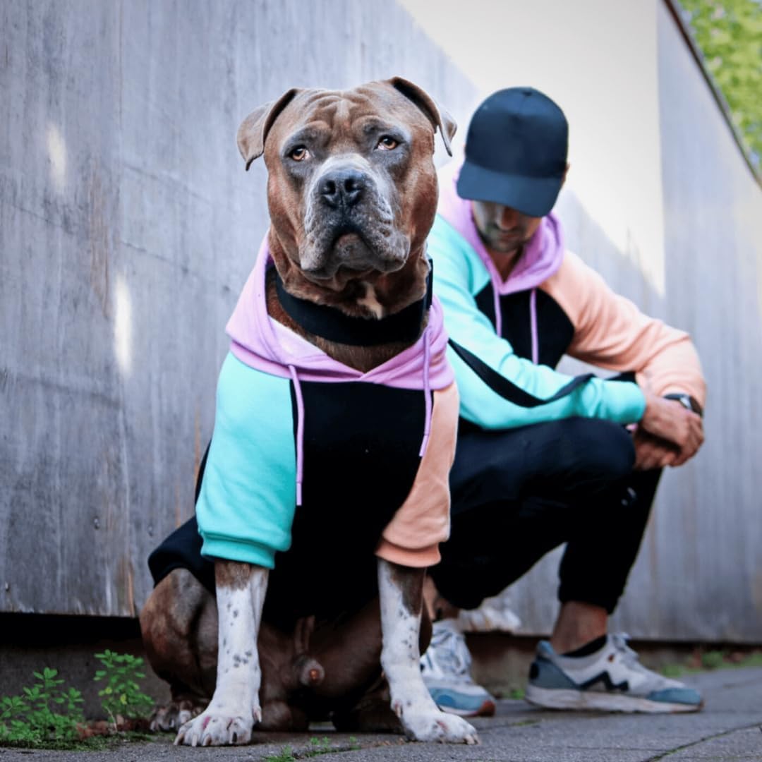 Spark Paws Dog Hoodie stretch fabric shown in a material detail.