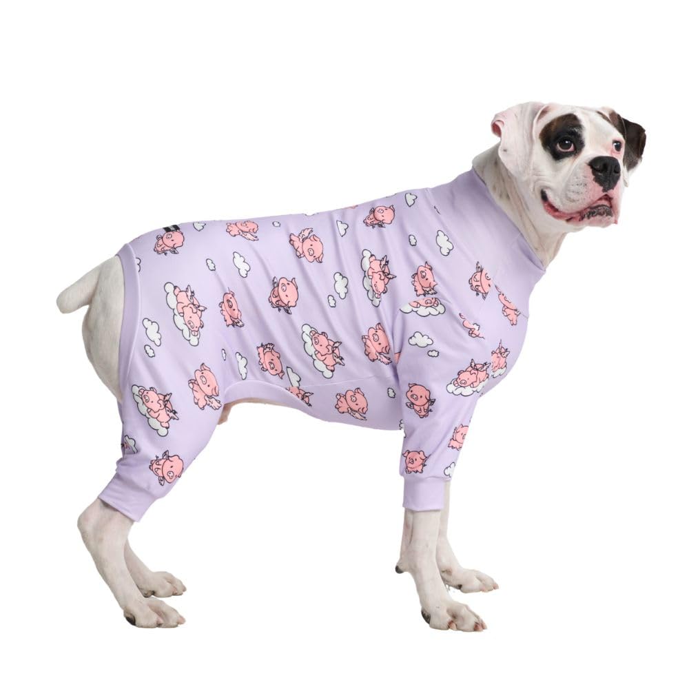 Spark Paws dog pajamas shown from the front.
