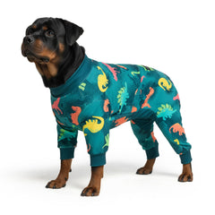 Spark Paws dog pajamas shown from the front as a full-body onesie.