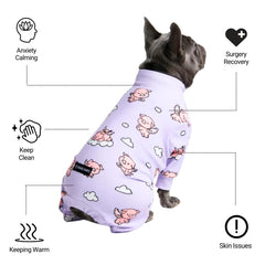 Spark Paws dog pajamas showing the full-leg design.