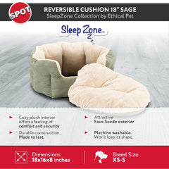 SPOT Sleep Zone small pet bed photographed to show its high-wall shape.