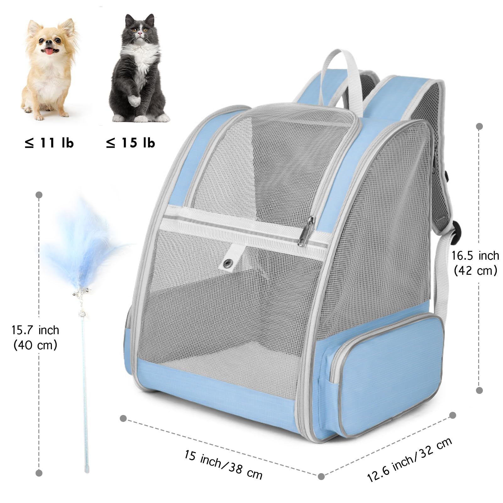 SSAWcasa cat backpack carrier showing its removable mat.