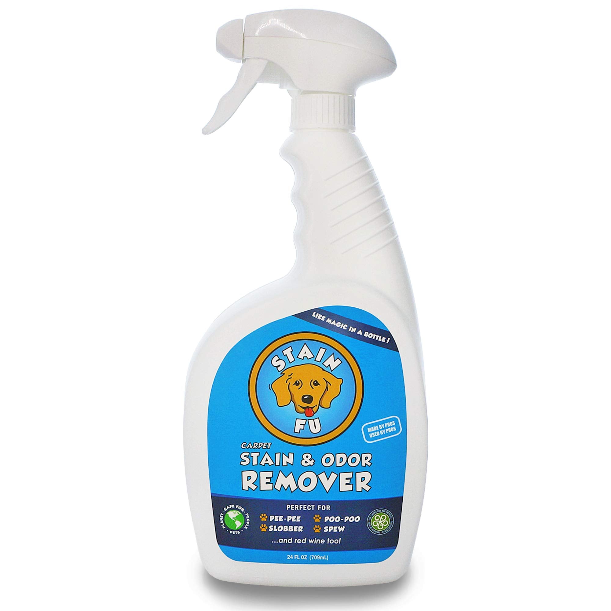 STAIN FU Pet Stain & Odor Remover front view of the 24 oz spray bottle.
