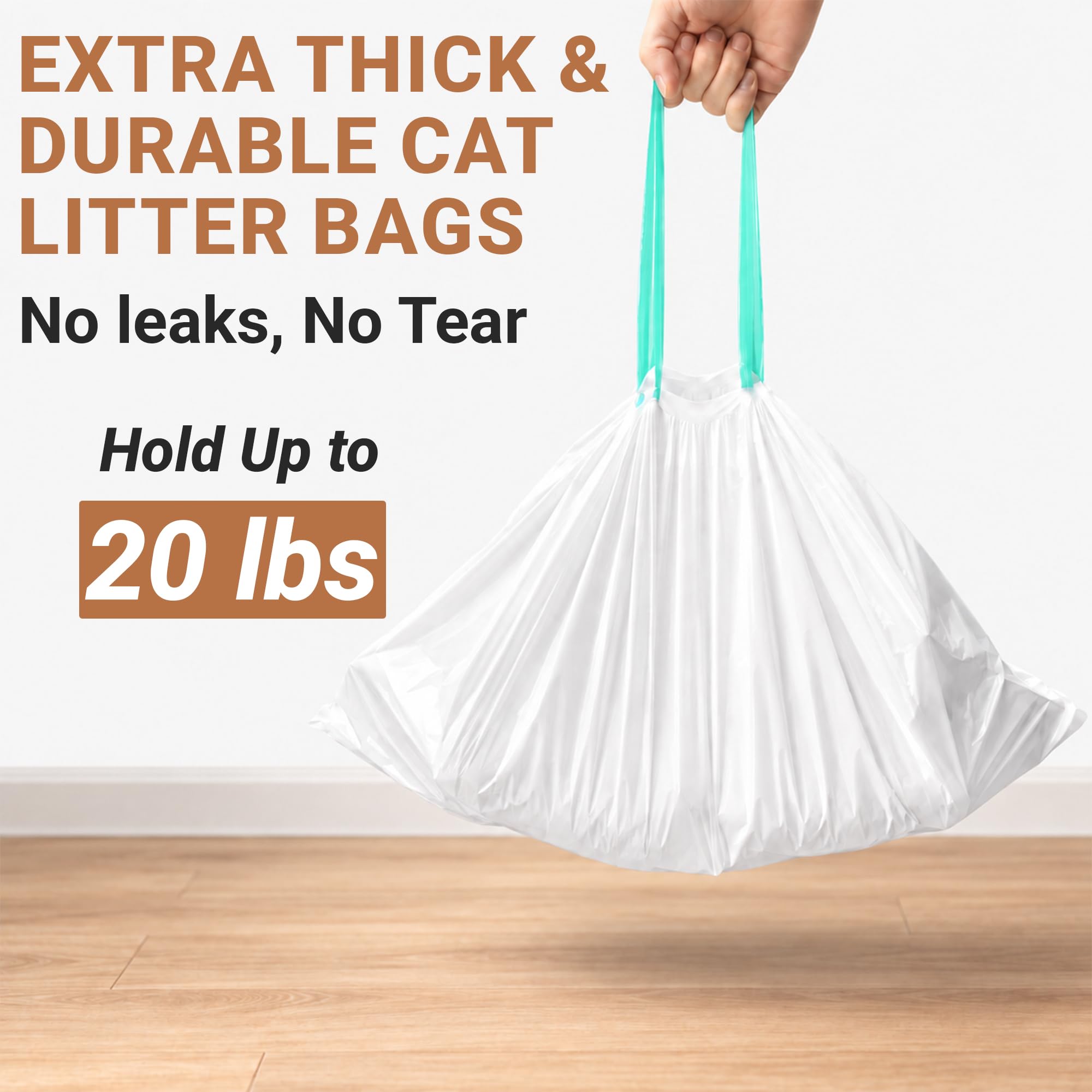 Stazilix jumbo cat litter box liner opened to show its shape.