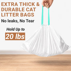 Stazilix jumbo cat litter box liner opened to show its shape.