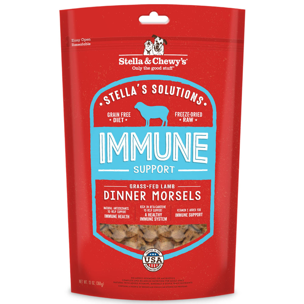 Stella & Chewy’s freeze-dried raw dog food shown with the front of its package.