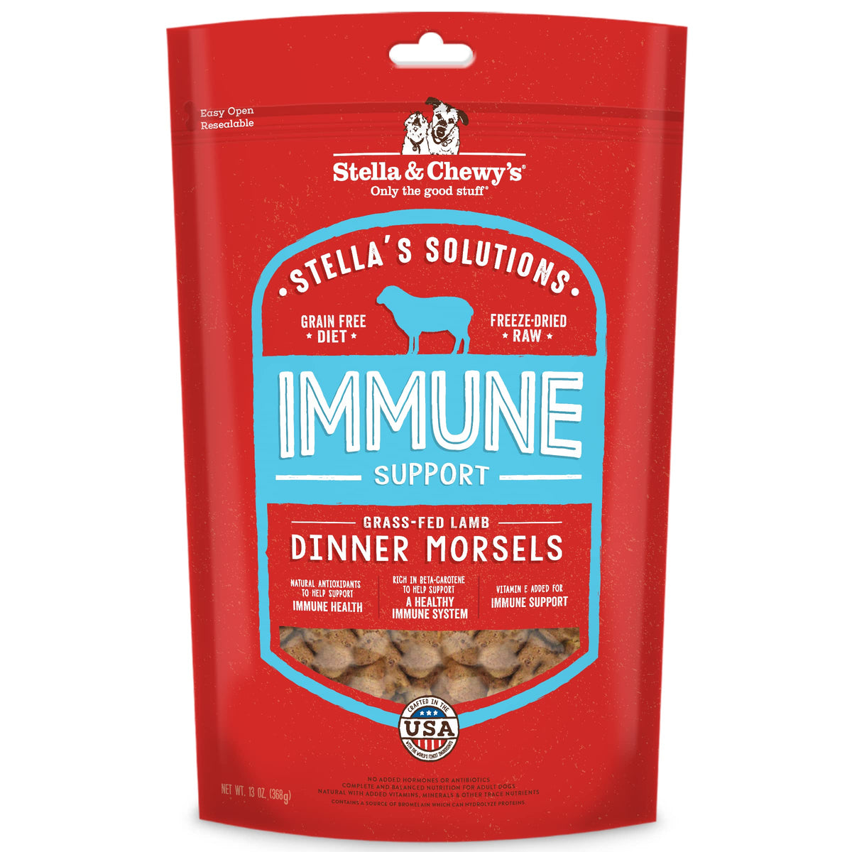 Stella & Chewy’s freeze-dried raw dog food shown with the front of its package.