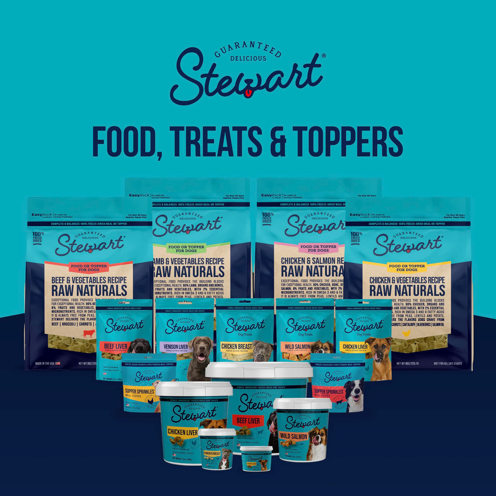 Stewart Freeze-Dried Dog Treats served as a cat snack.