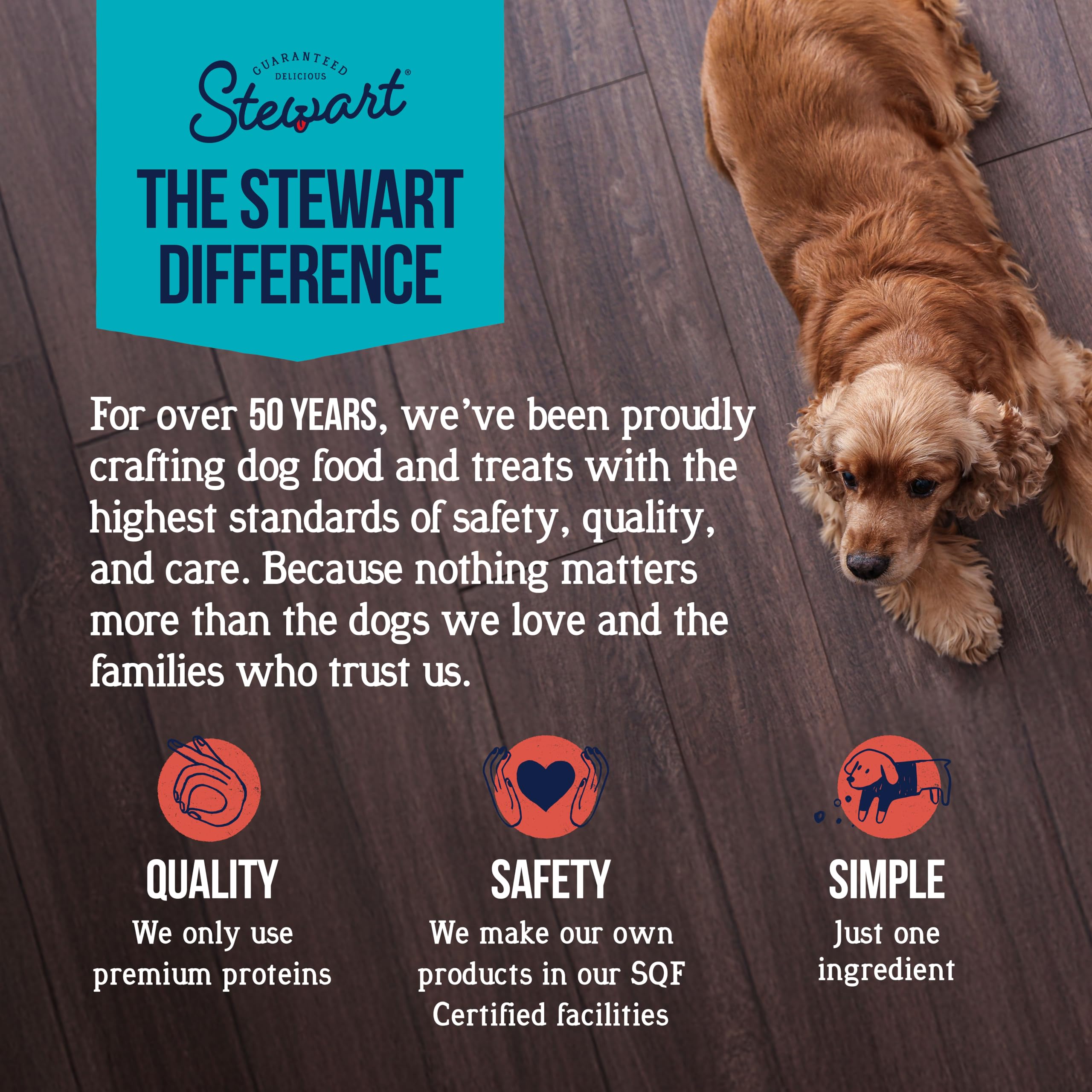 Stewart Freeze-Dried Dog Treats used as a training reward.