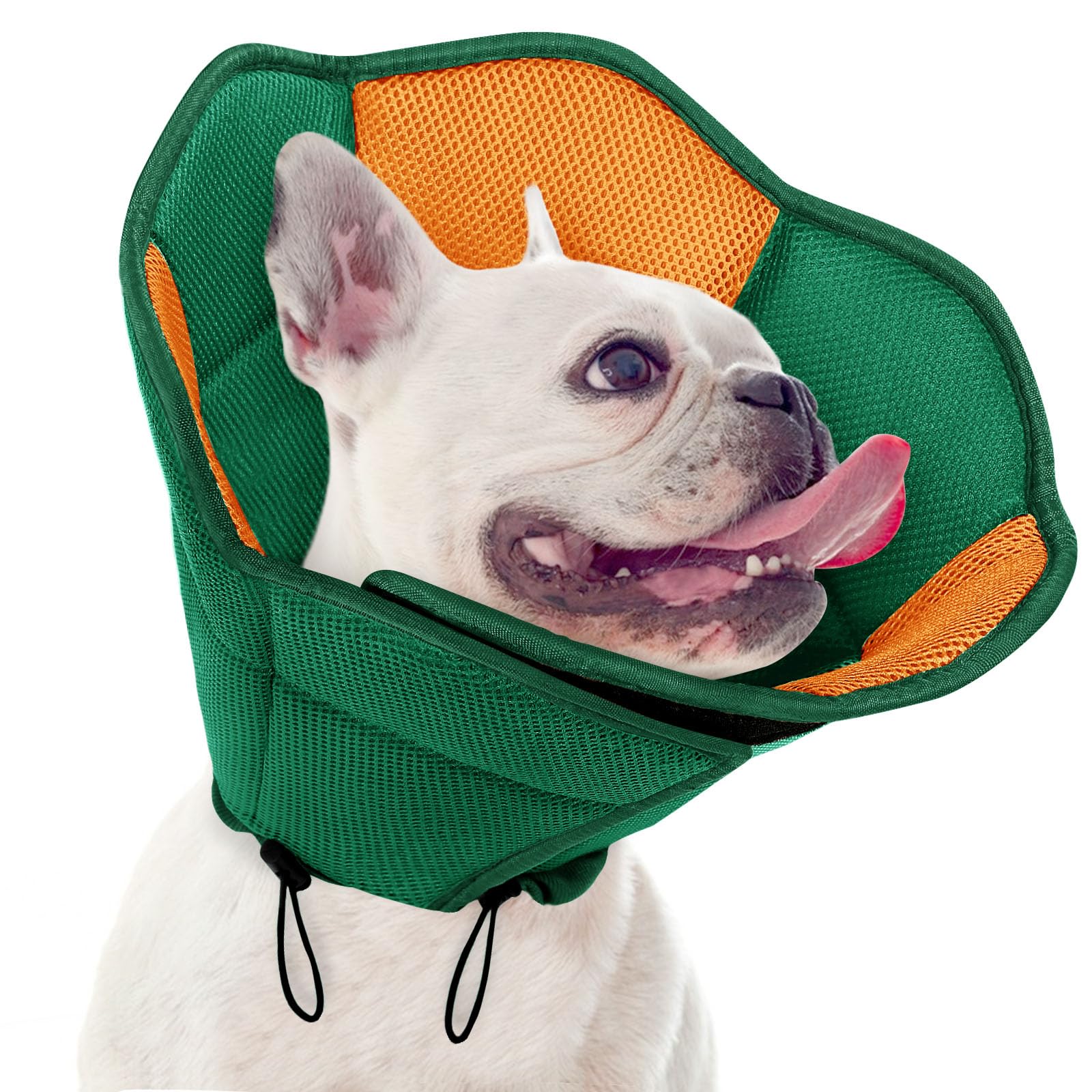 SUNFURA soft dog cone shown from the front.