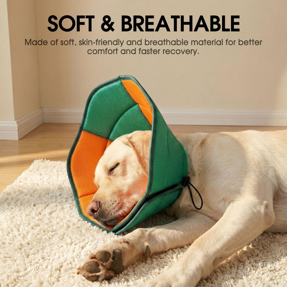 SUNFURA soft dog cone shown as a recovery collar for dogs.