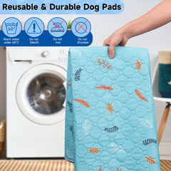 Sunheir washable dog pee pad underside with a paw-shaped silicone non-slip base