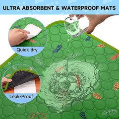 Sunheir washable pee pads showing the non-slip, dog-paw-shaped silicone base.