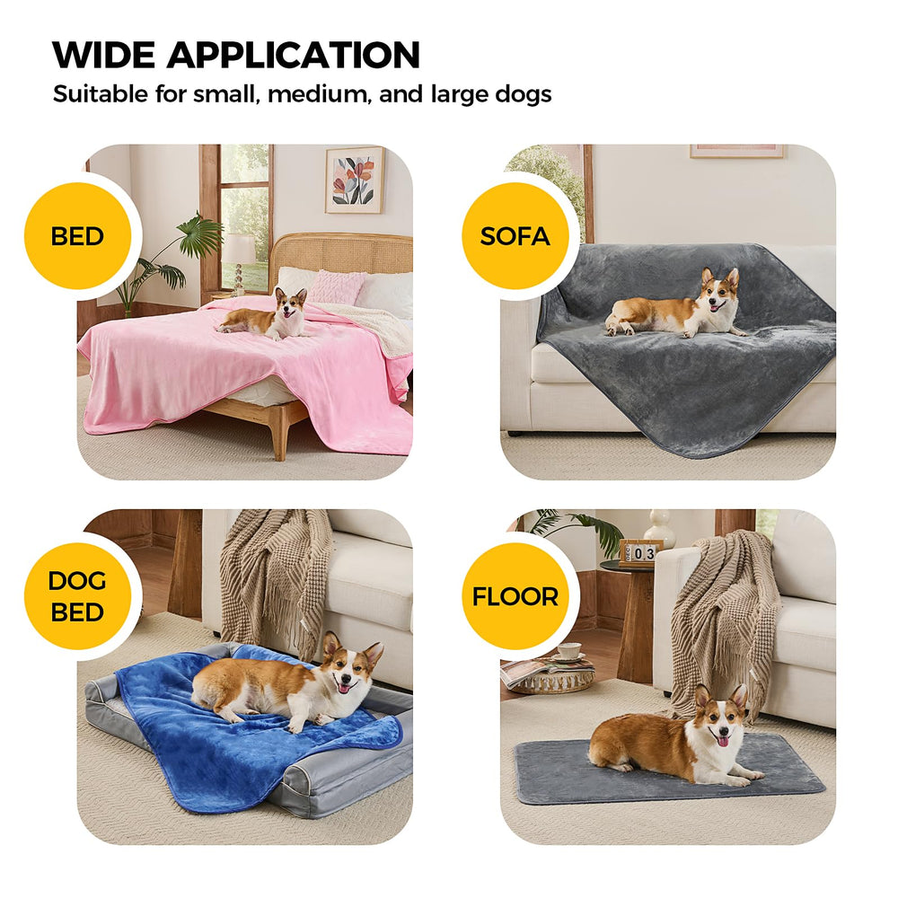 Sunheir waterproof dog blanket laid over a couch for pet protection.