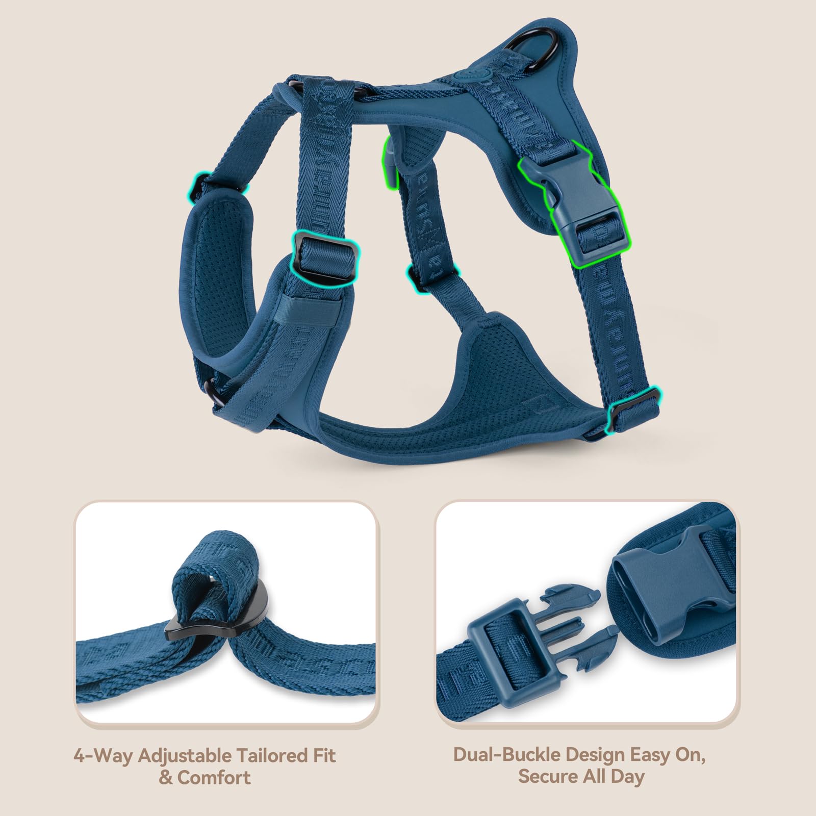Sunraymascota Dog Harness detail showing its smooth inner lining.