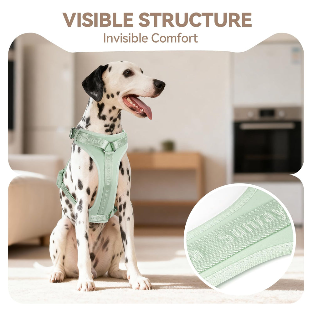 Sunraymascota dog harness close-up showing its mesh and padding.