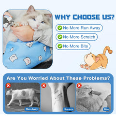 Supet Cat Grooming Wrap close-up showing its self-adherent material.