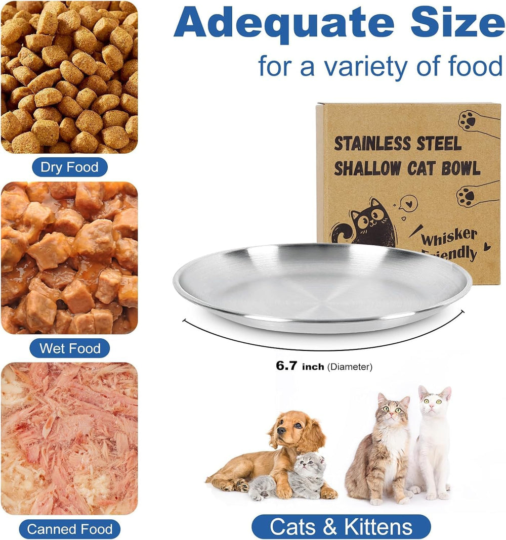 Supet cat plate shown during a cat's mealtime.