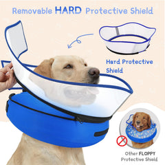 Supet inflatable dog recovery collar exterior fabric shown in close-up.