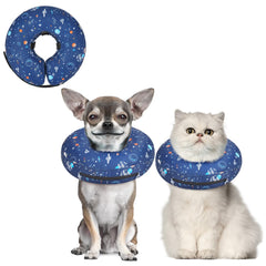 Supet inflatable dog cone collar shown from the front.