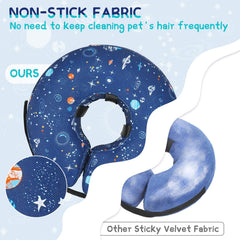 Supet inflatable dog cone collar showing the inner attachment strips.