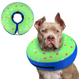 Supet inflatable dog cone shown from the front.