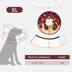 Supet inflatable dog cone shown from a side angle.
