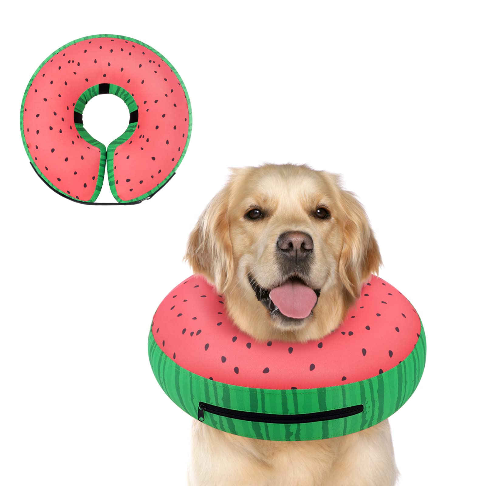 Supet Inflatable Dog Donut Collar shown from the front.