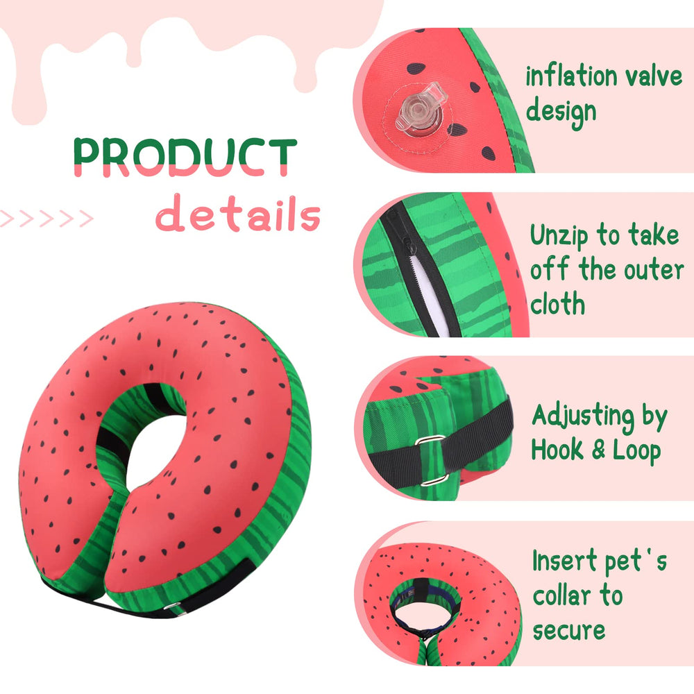 Supet Inflatable Dog Donut Collar showing the adjustable strap.