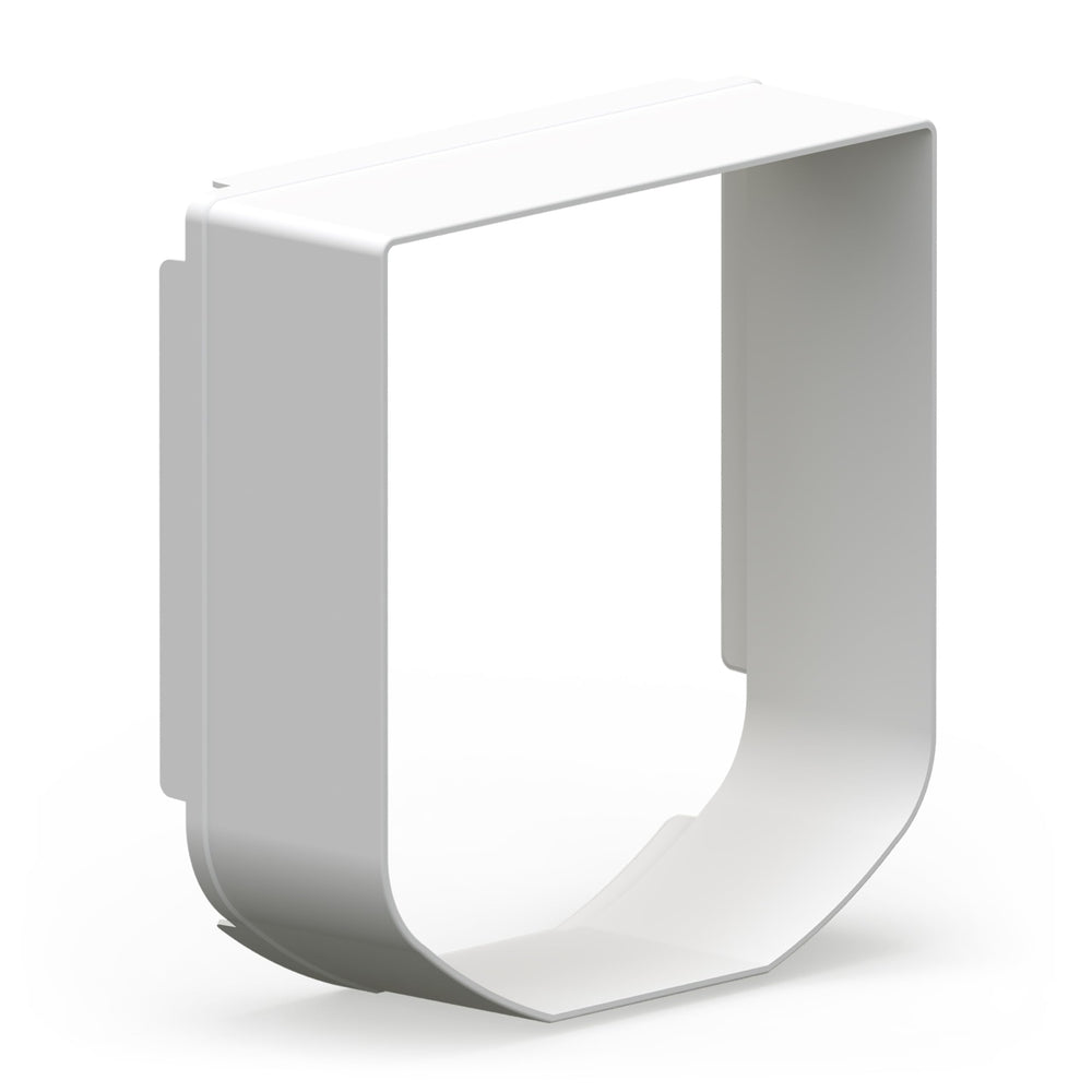 SureFlap Cat Door Tunnel Extender shown from the front in white.