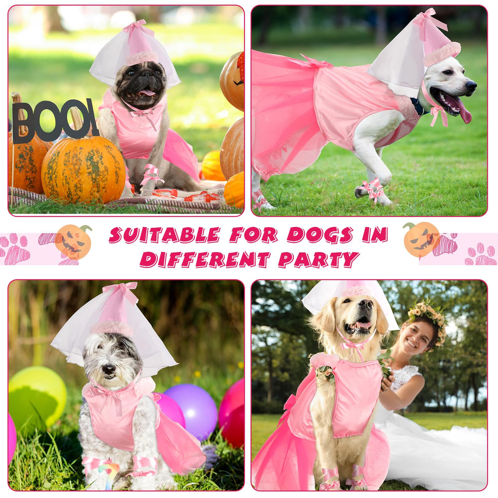 Sweetude dog princess costume shown from a different angle to display the outfit.