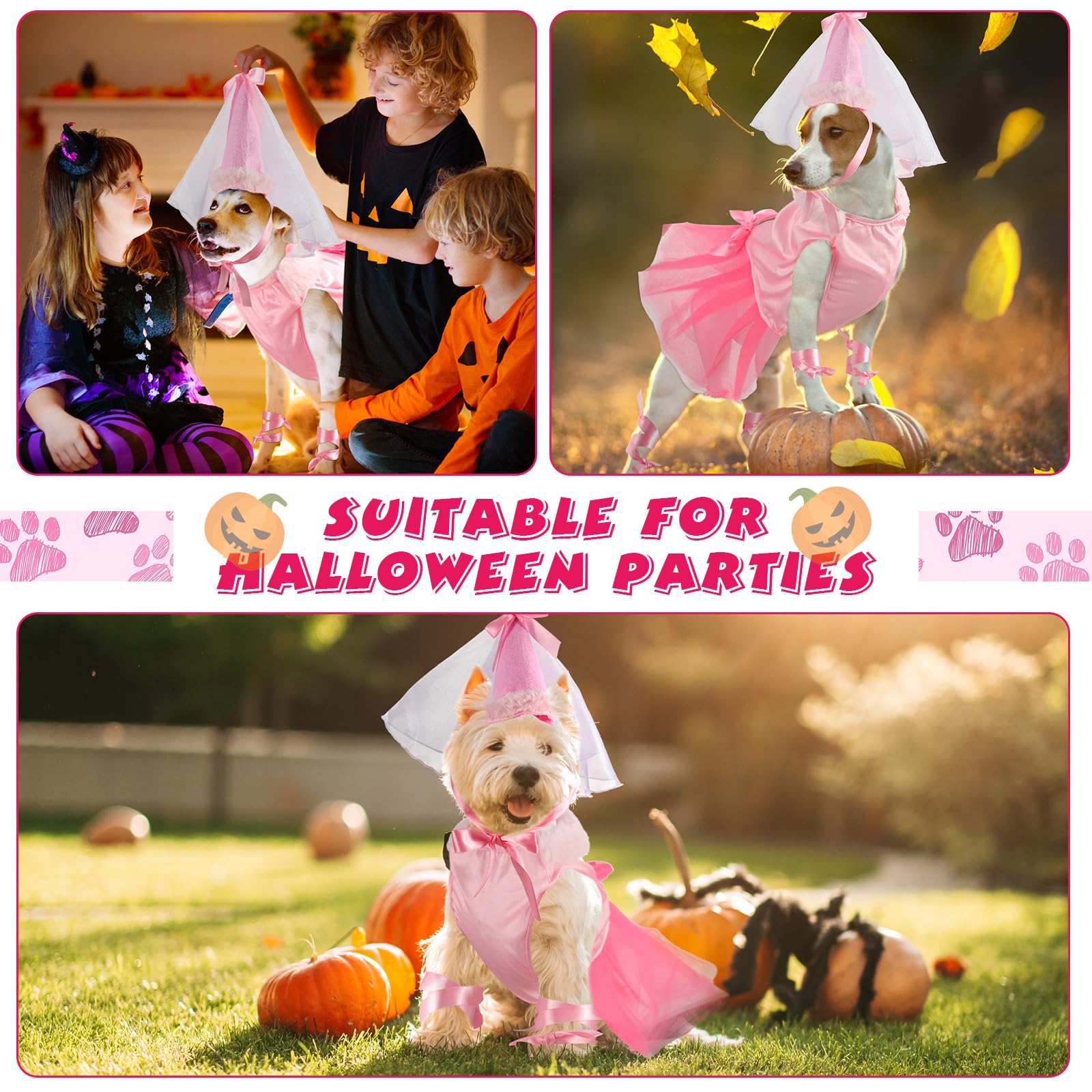 Sweetude dog princess costume shown worn by a dog for a dress-up occasion.