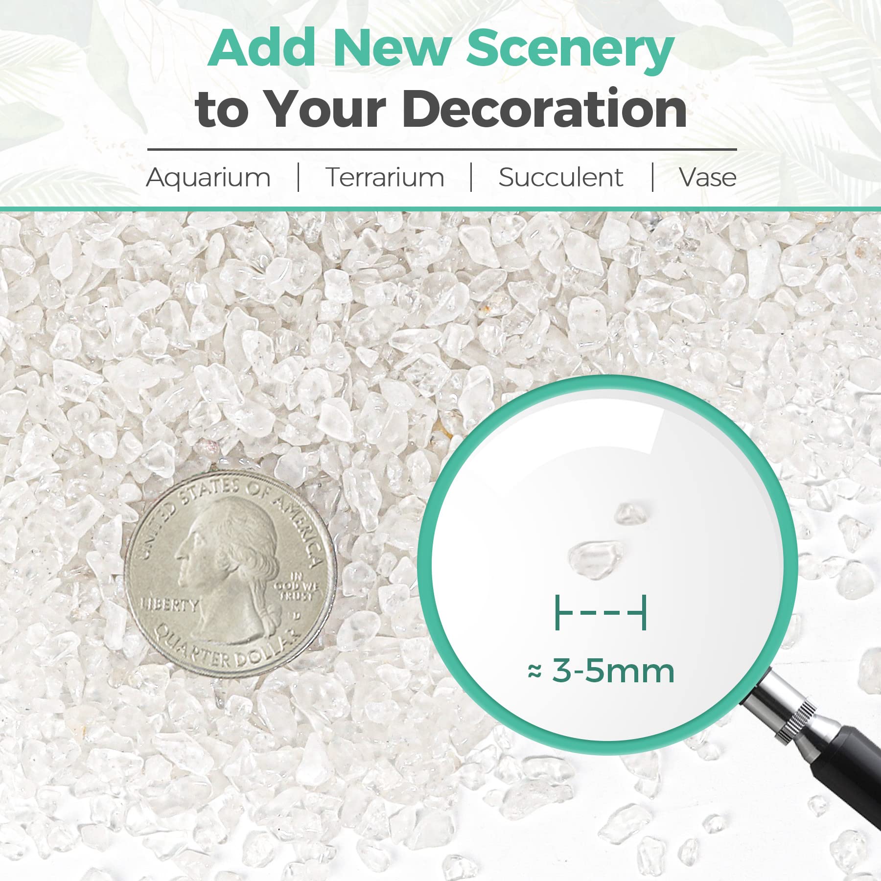 T4U Crystal Rocks used in a decorative fish-bowl layout.