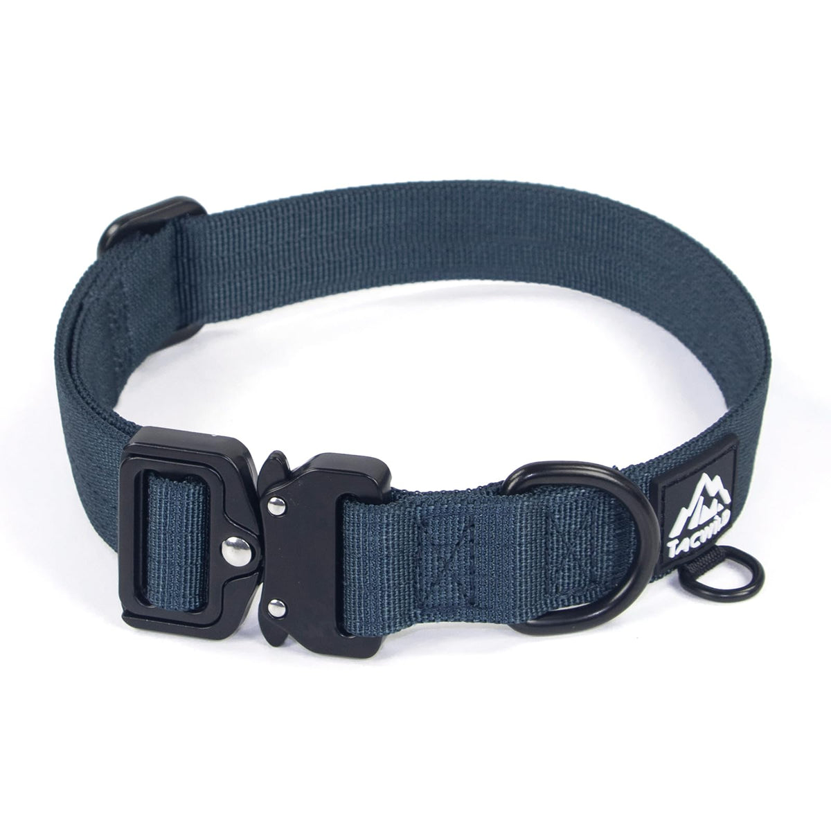 Tacwild dog collar shown from the front, highlighting its tactical nylon strap.