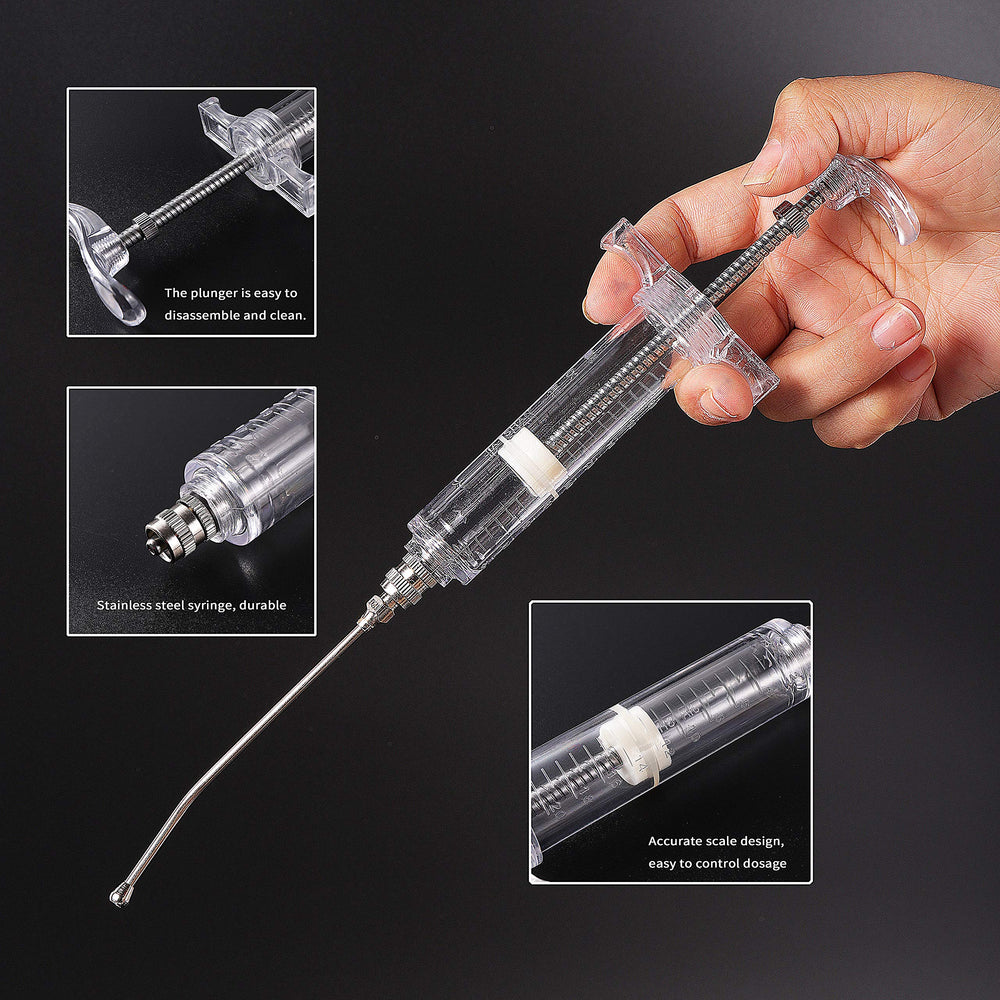 Talk-Satisfied set of six curved stainless steel gavage tubes shown together.