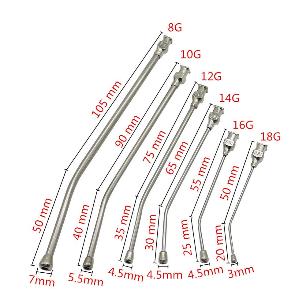 Talk-Satisfied curved gavage tube shown from the side to display its shape.