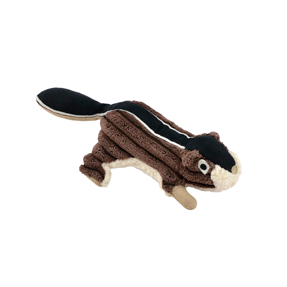Tall Tails Chipmunk plush squeaker dog toy shown from the front.