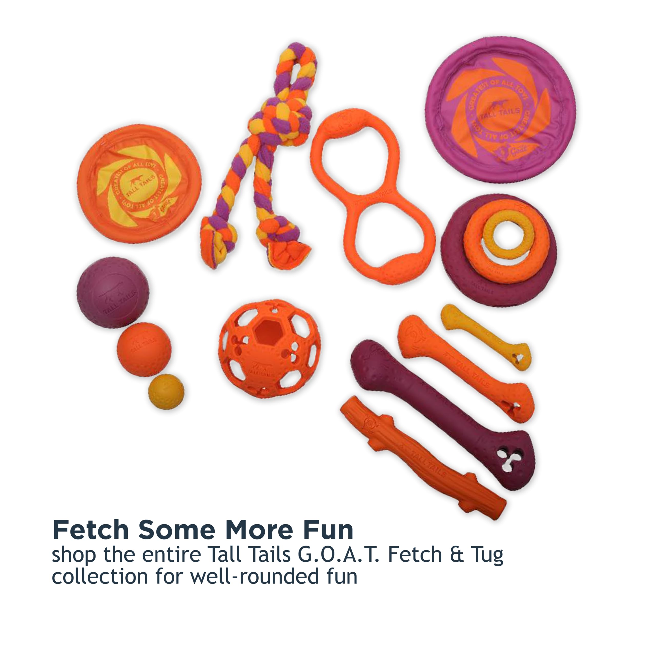 Tall Tails G.O.A.T. Sport Fetch Ring shown in profile.